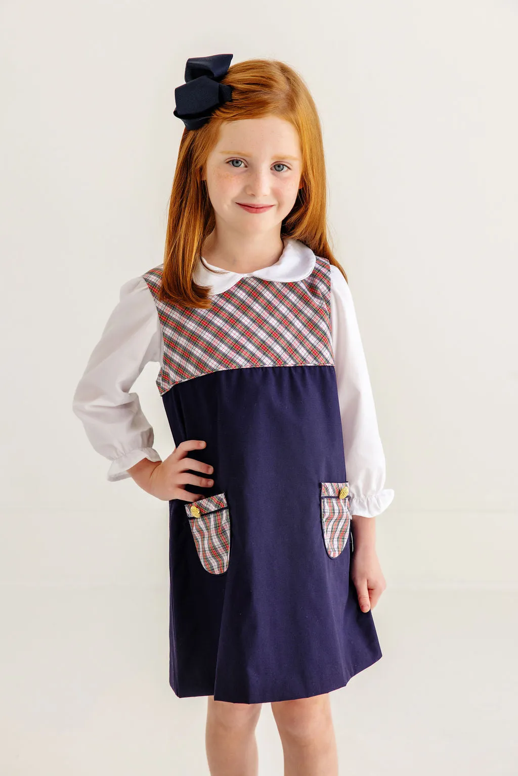 Jill Jumper - Nantucket Navy with Merritt Park Plaid