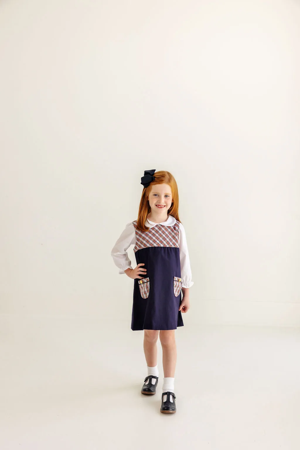 Jill Jumper - Nantucket Navy with Merritt Park Plaid