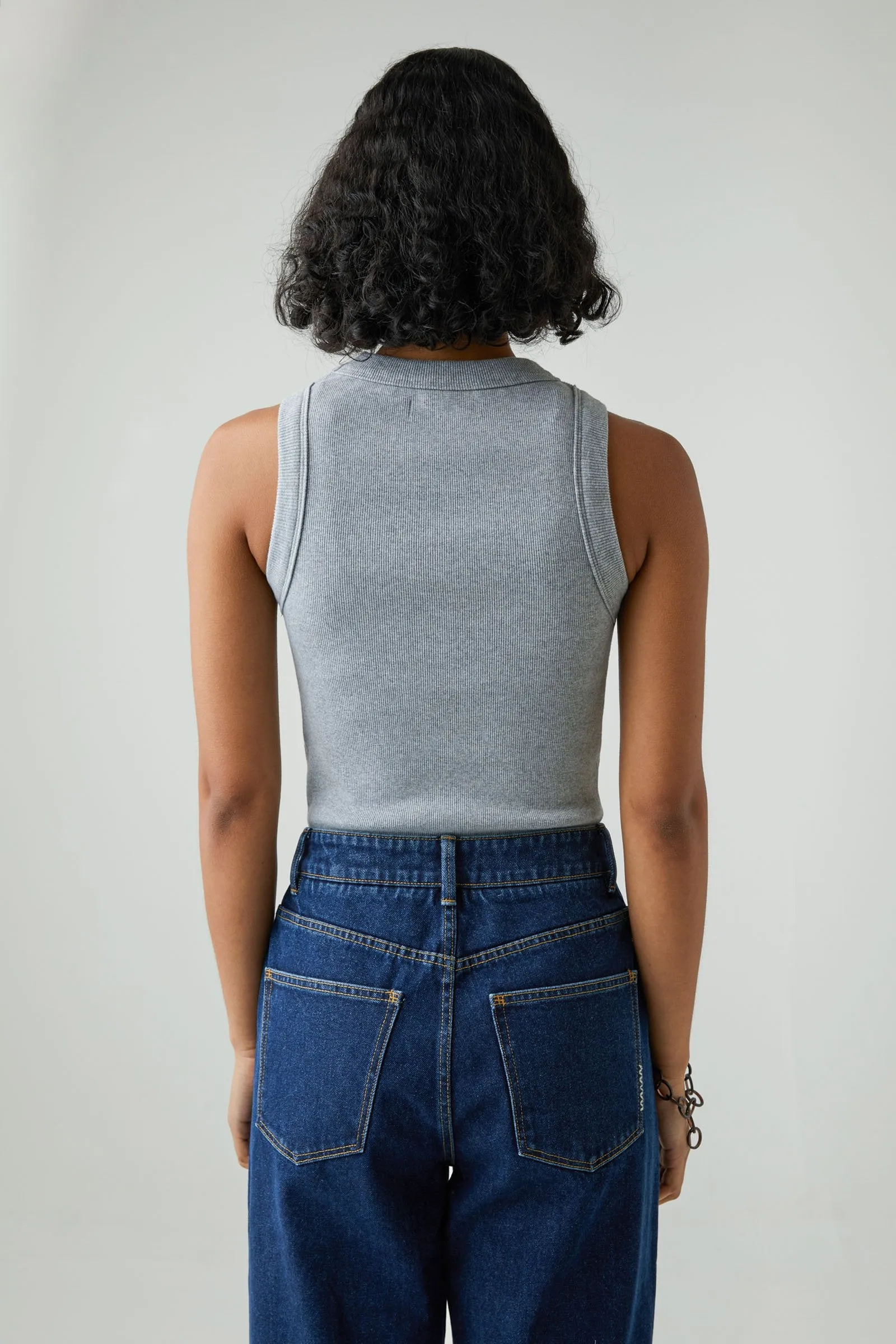 Jonesy Singlet - Grey Marle