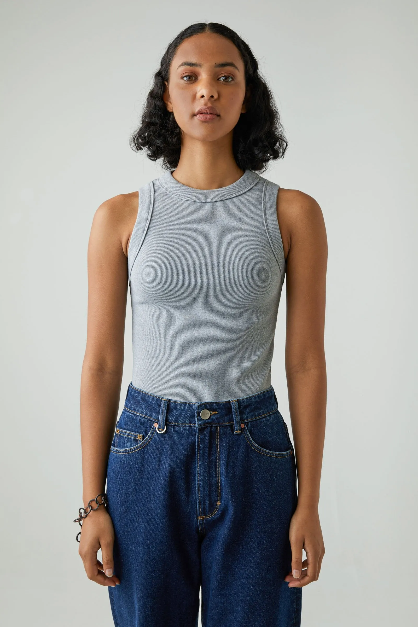 Jonesy Singlet - Grey Marle