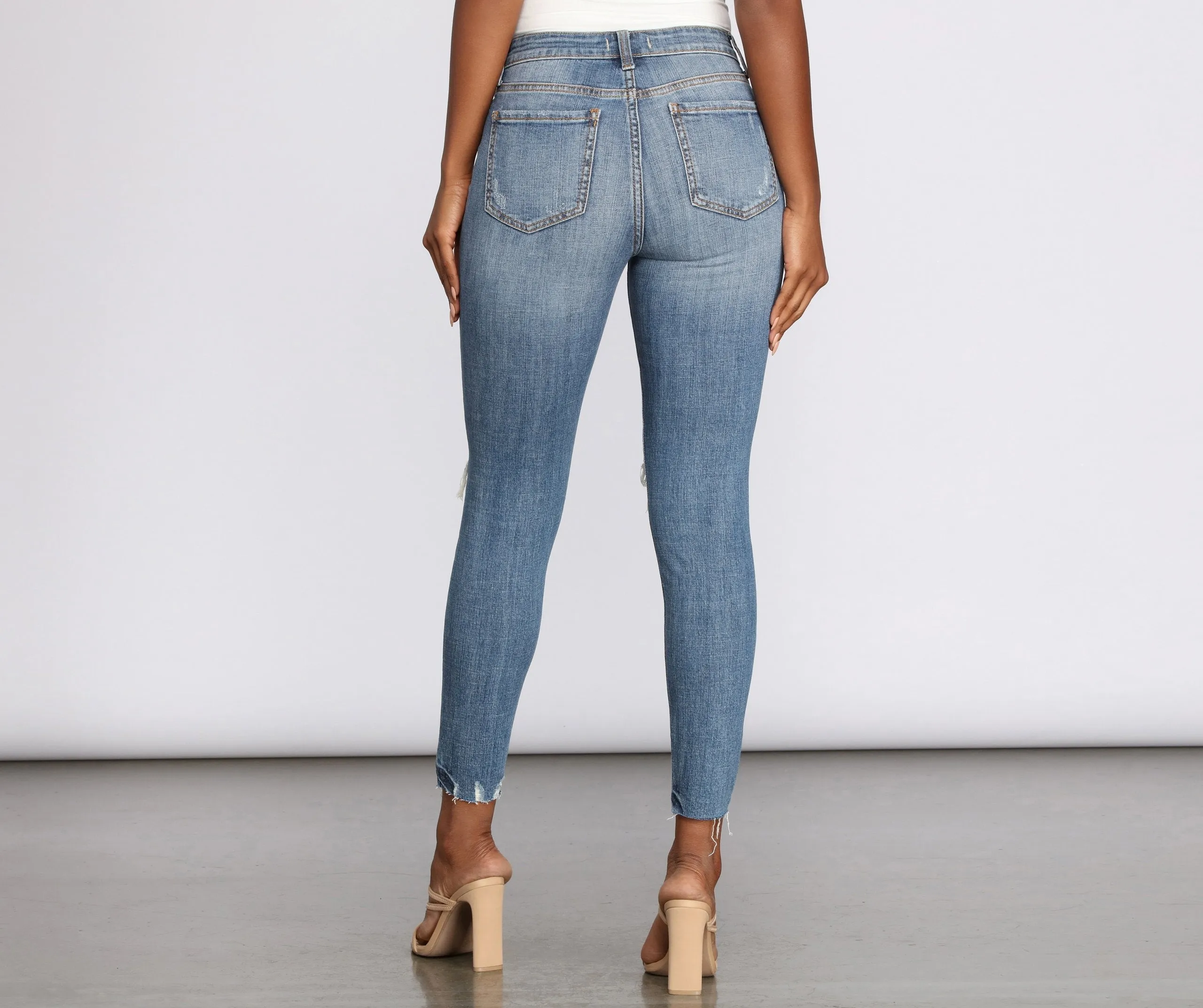 KittenAlarm - Clara High Rise Distressed Skinny Jeans
