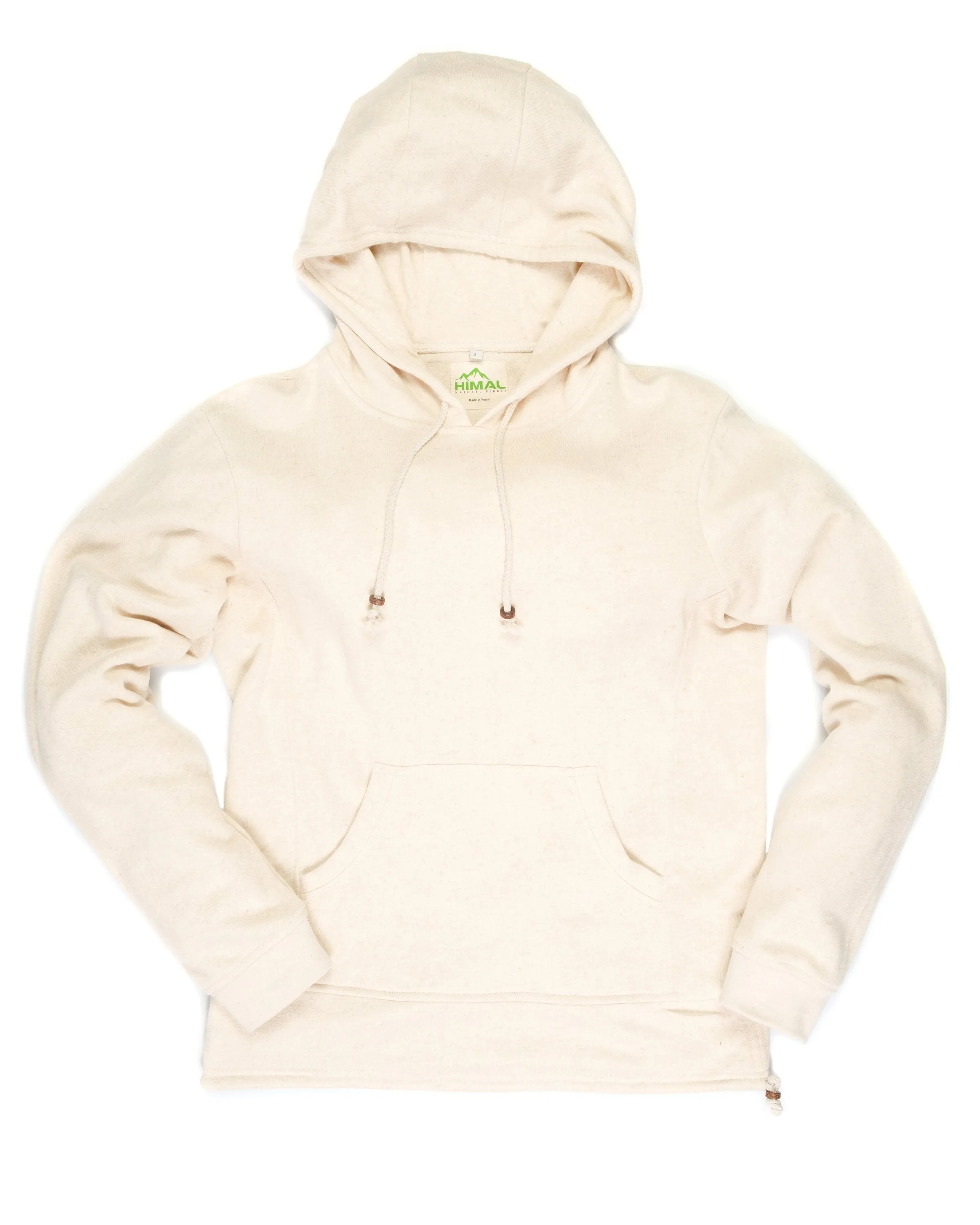Ladies Hemp and Cotton fleece Hoody - Cream Jumper