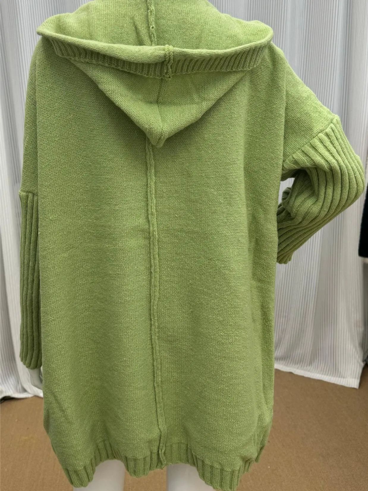 Ladies Solid Color Open Front Cardigan SKT5010