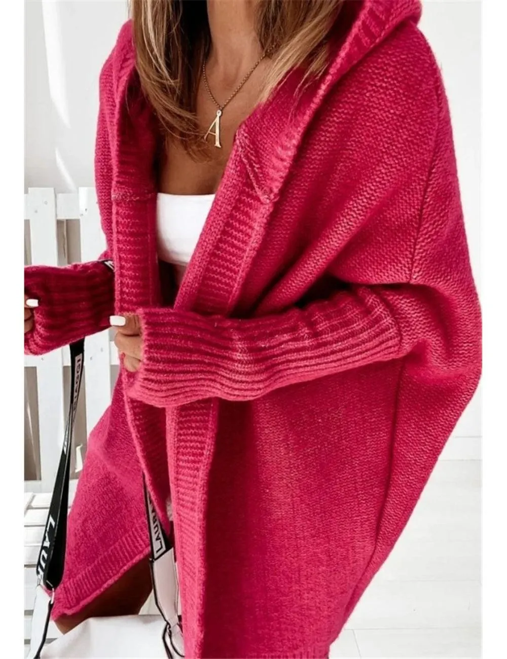 Ladies Solid Color Open Front Cardigan SKT5010