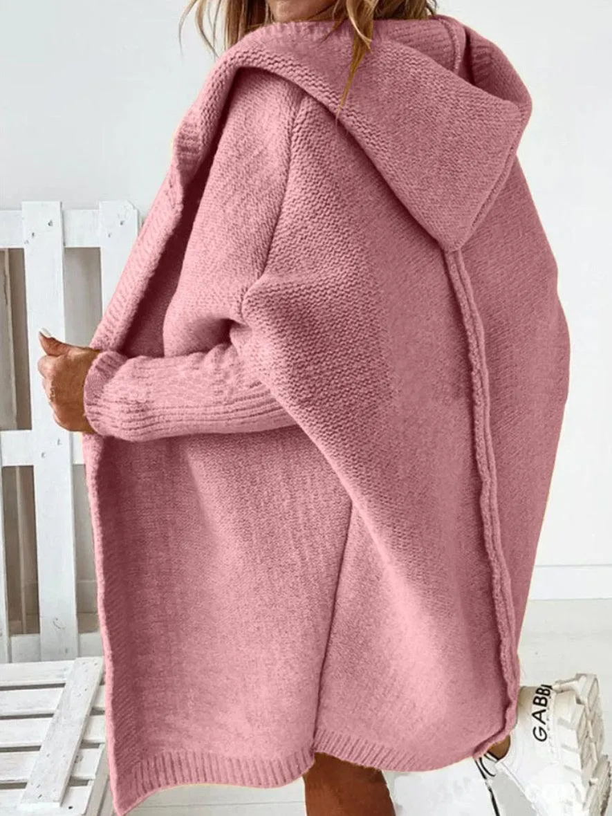 Ladies Solid Color Open Front Cardigan SKT5010