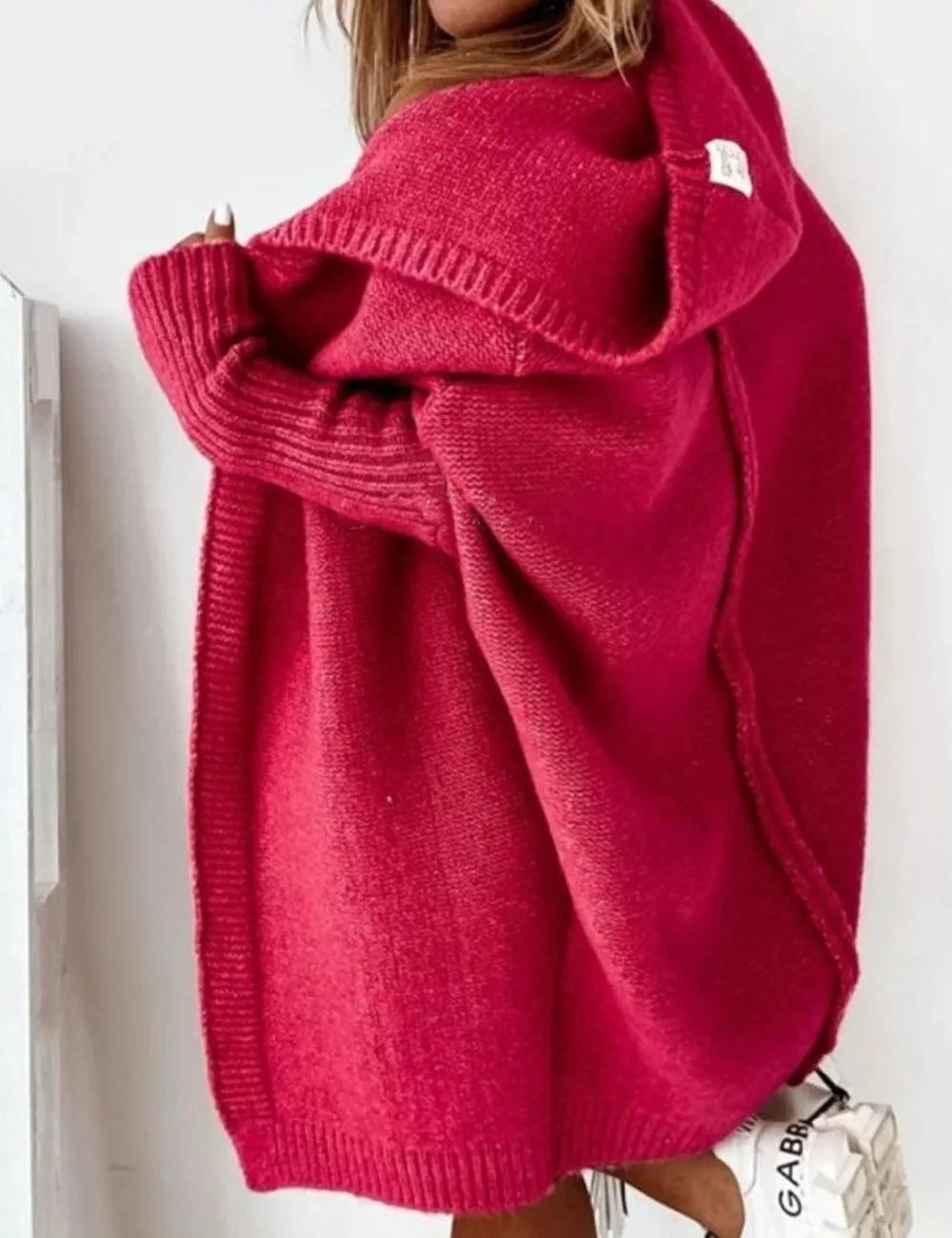 Ladies Solid Color Open Front Cardigan SKT5010