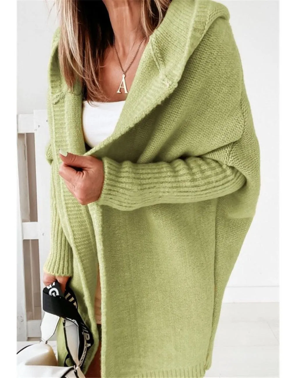 Ladies Solid Color Open Front Cardigan SKT5010