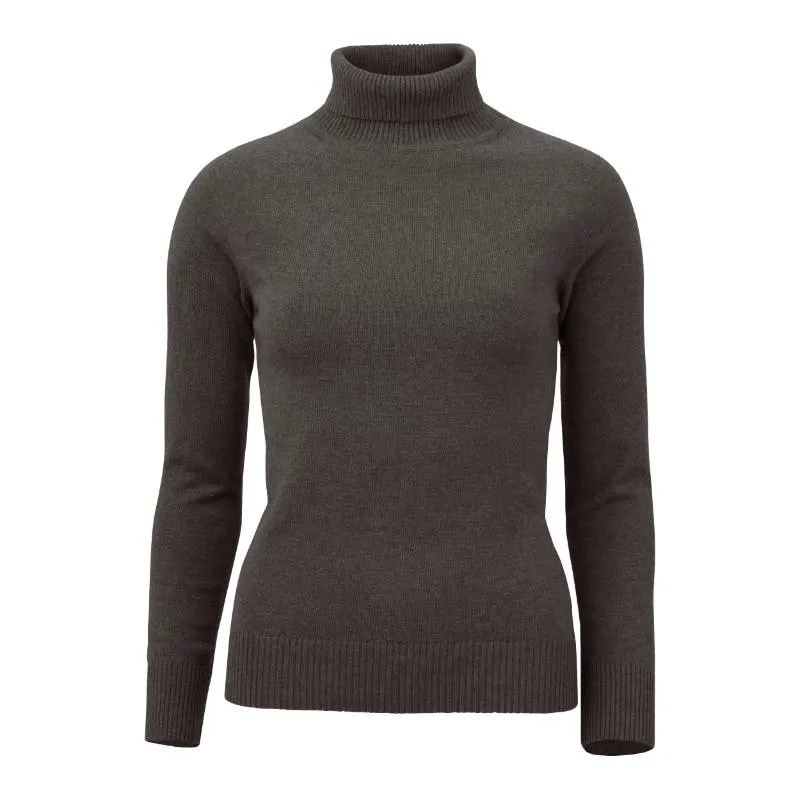 Laksen Westminster Ladies Lambswool Roll Neck Jumper - Biscuit