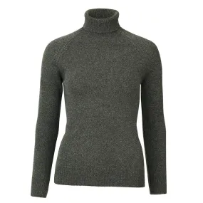 Laksen Westminster Ladies Lambswool Roll Neck Jumper - Loden