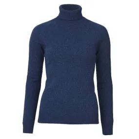 Laksen Westminster Ladies Lambswool Roll Neck Jumper - Midnight