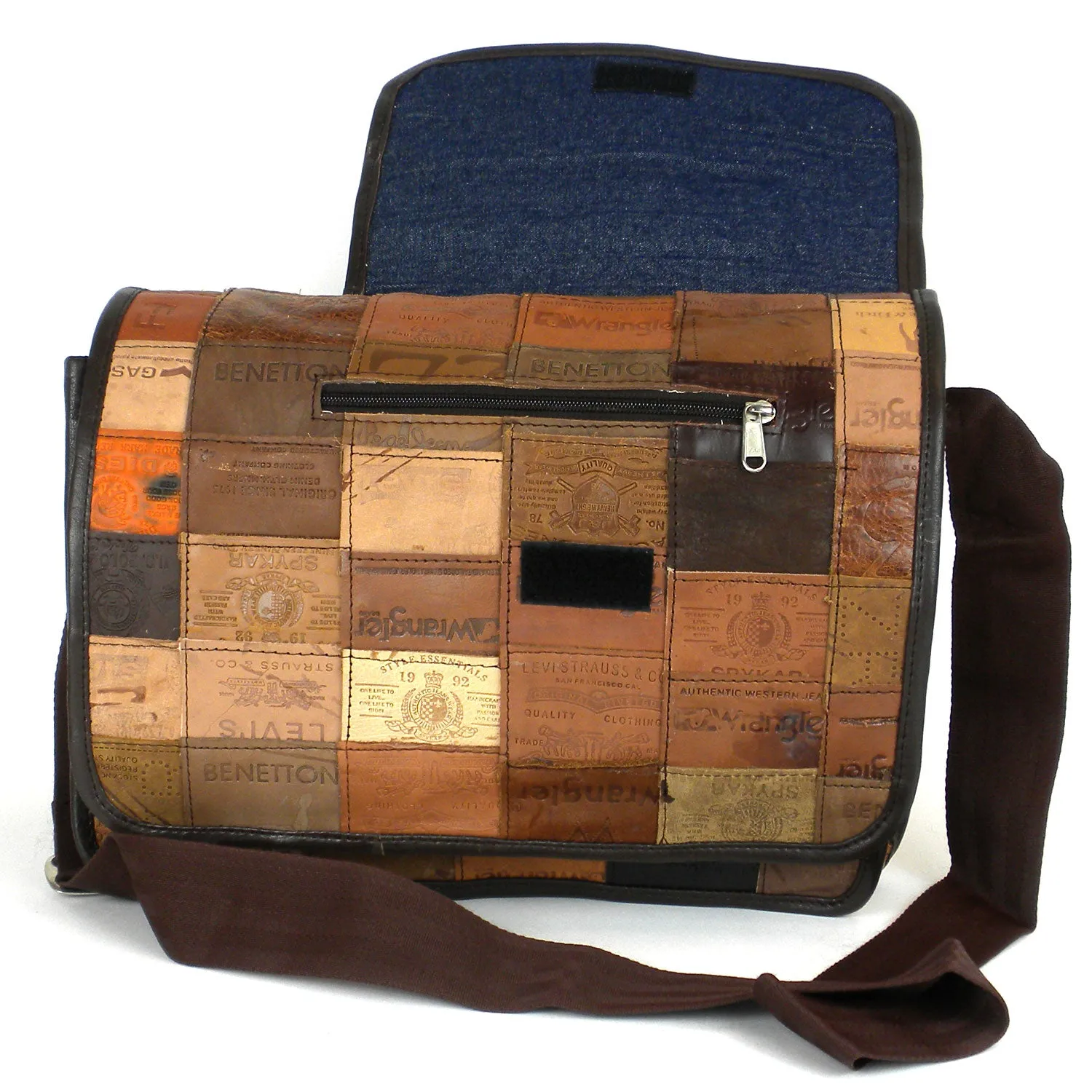 Large Leather Label Messenger Bag Conserve
