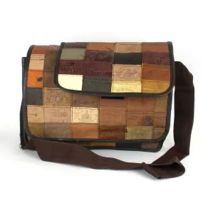 Large Leather Label Messenger Bag Conserve