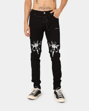Lifted Anchors Cherub Denim Jeans Black