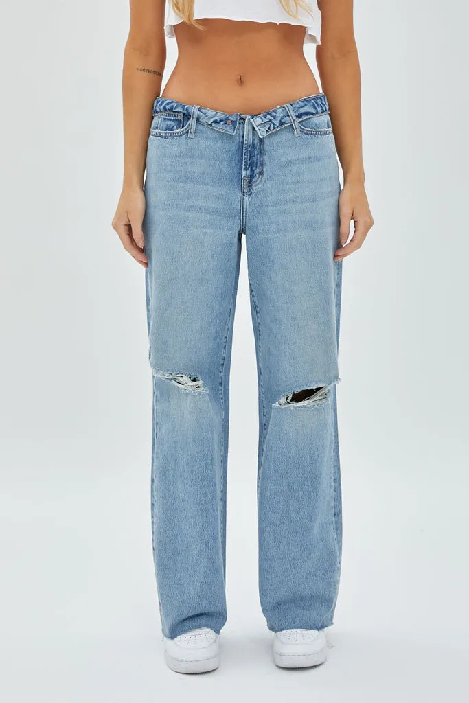 Logan Fold Over Waistband Jeans