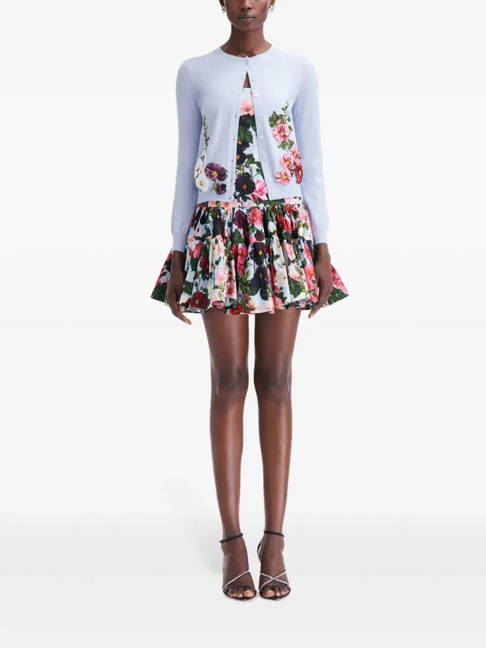 Long Sleeve Hollyhocks Cardigan