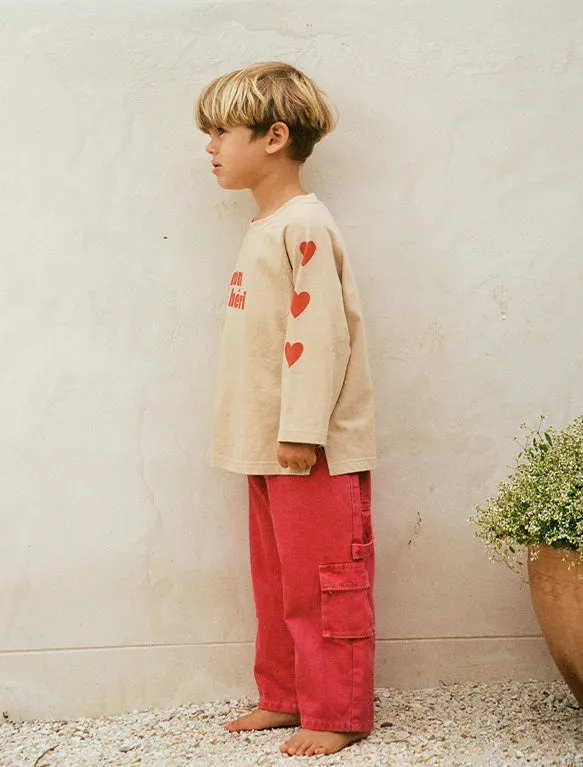 Louie Denim Jeans in Vintage Red