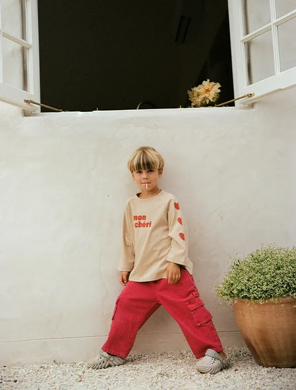 Louie Denim Jeans in Vintage Red