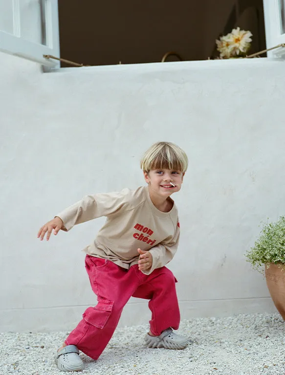 Louie Denim Jeans in Vintage Red