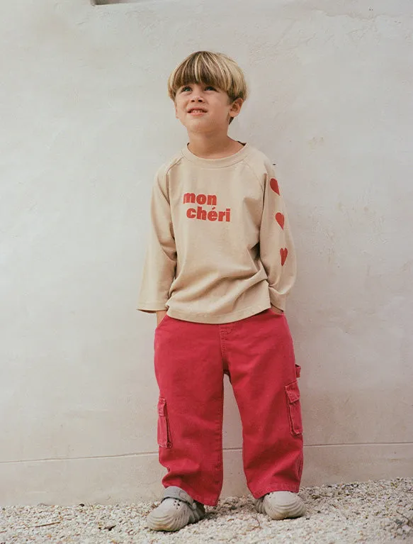 Louie Denim Jeans in Vintage Red