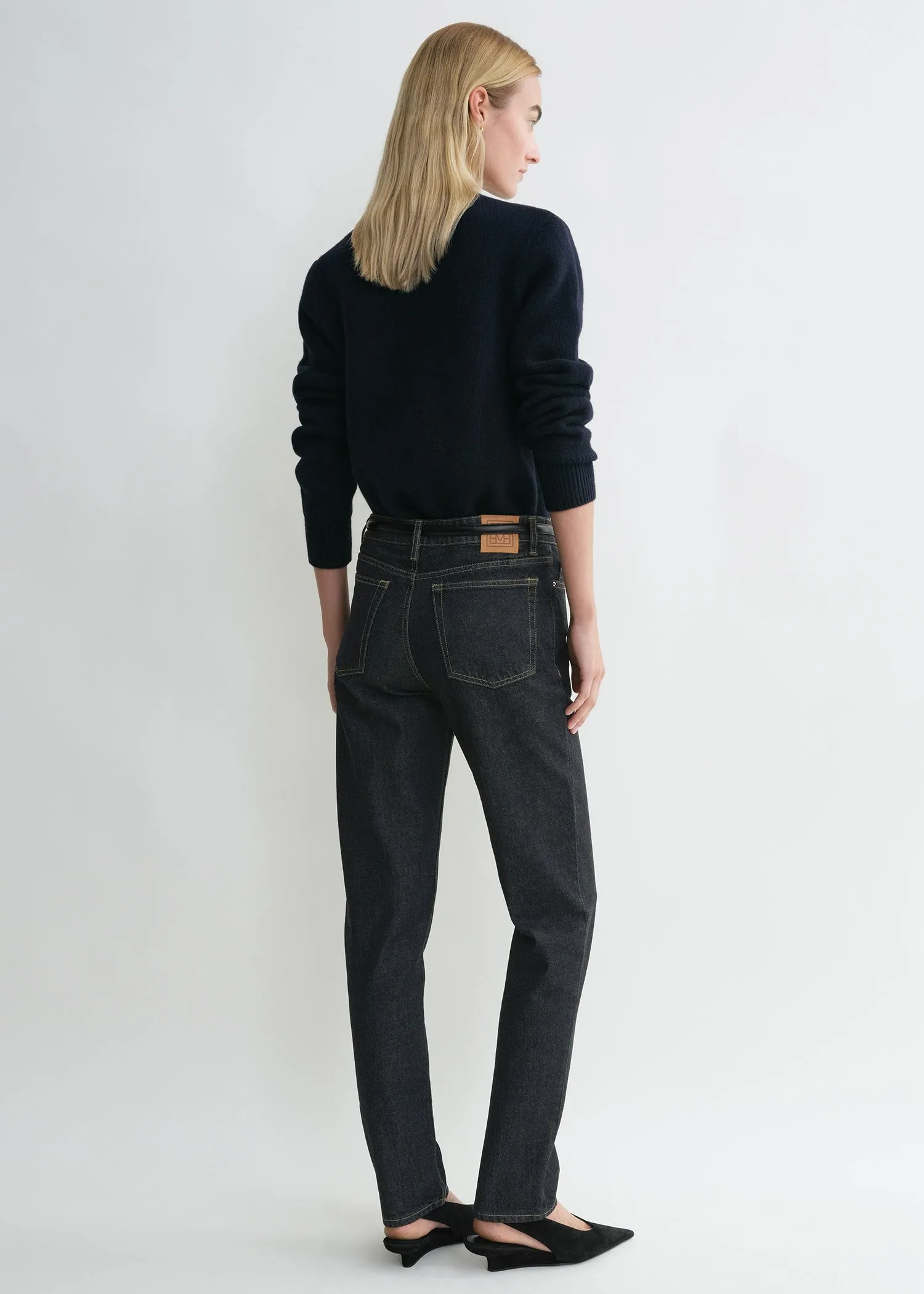 Low taper denim slate