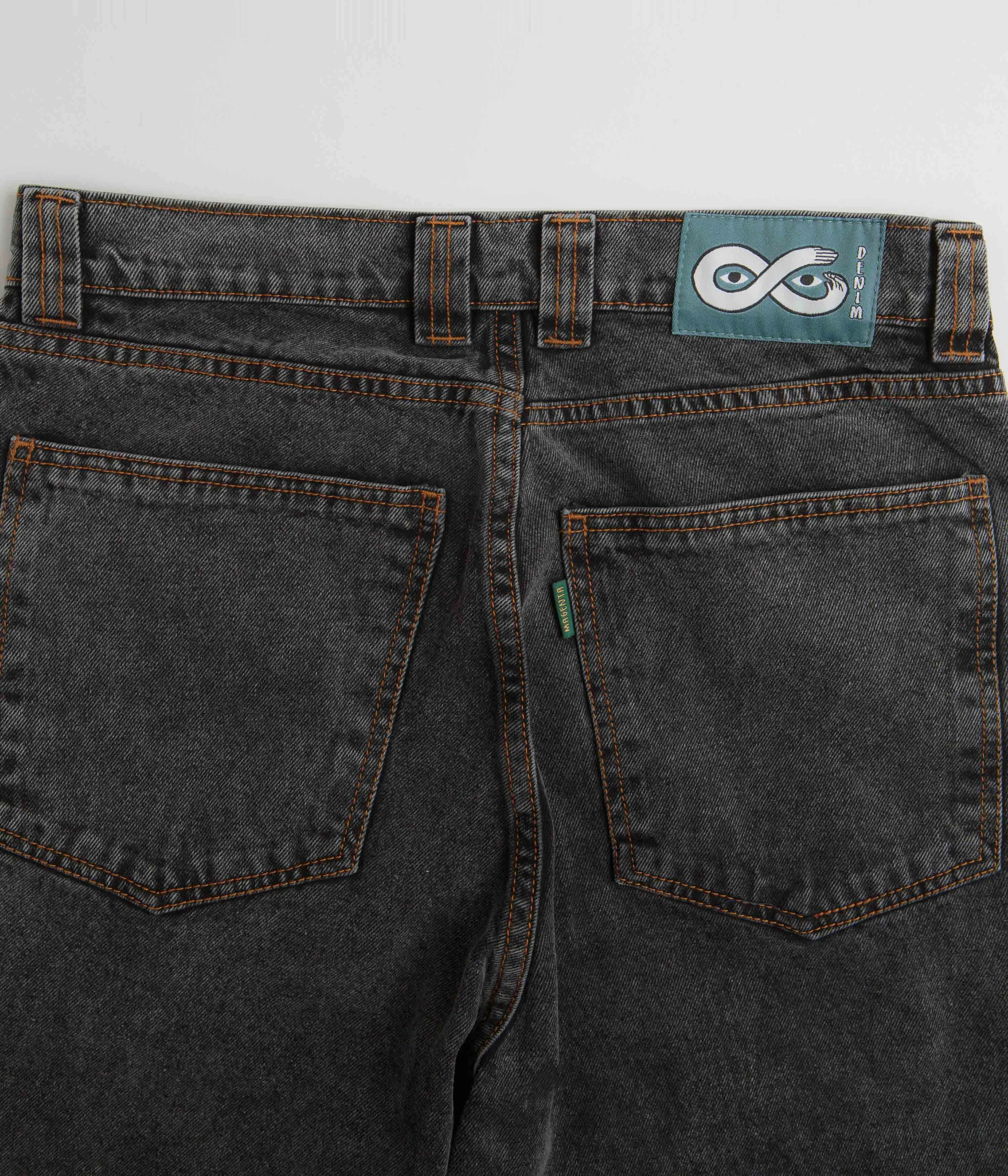Magenta OG 2 Tone Jeans - Distressed Black Denim / Off White