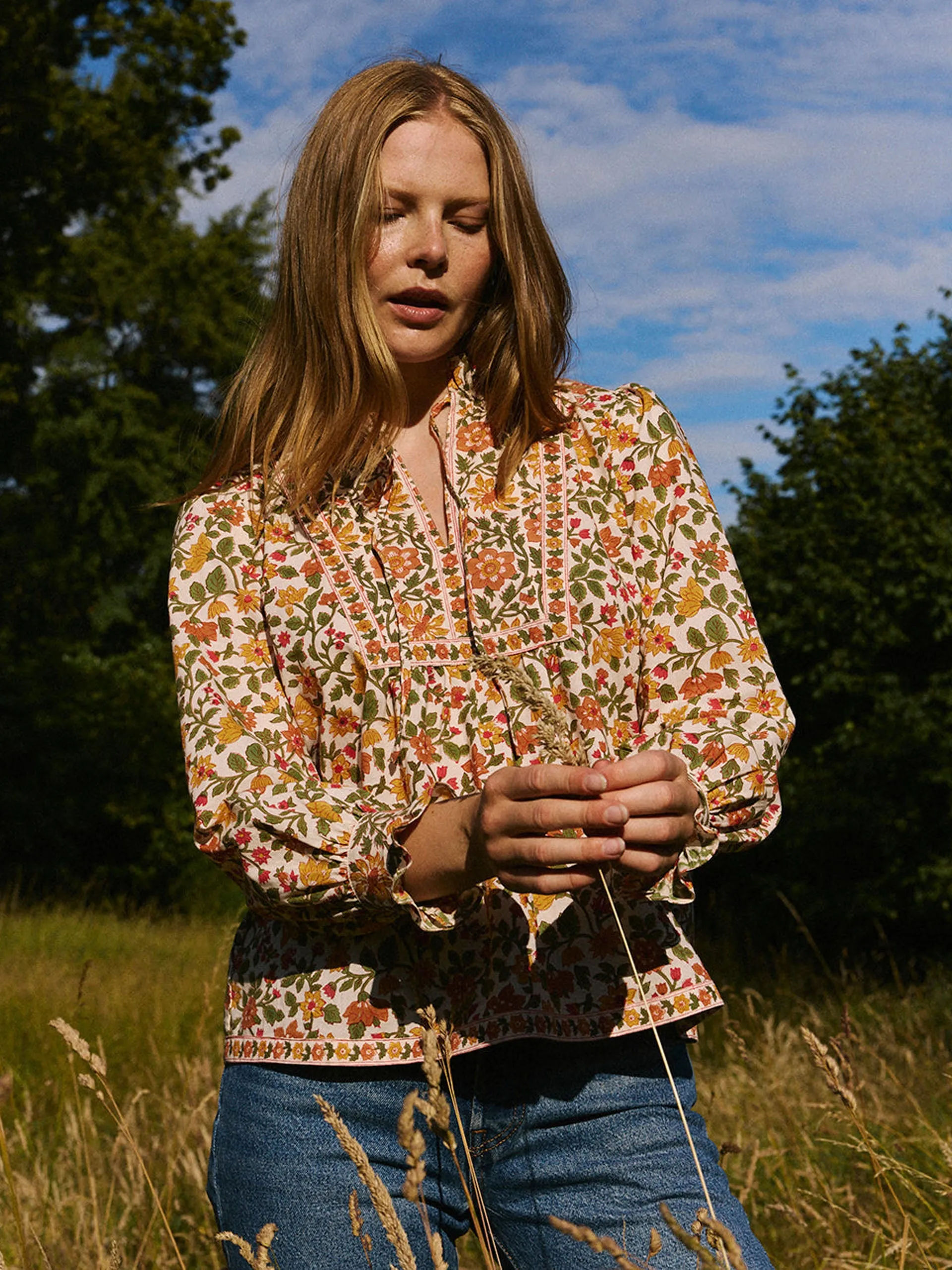 Maple jaal Nell blouse