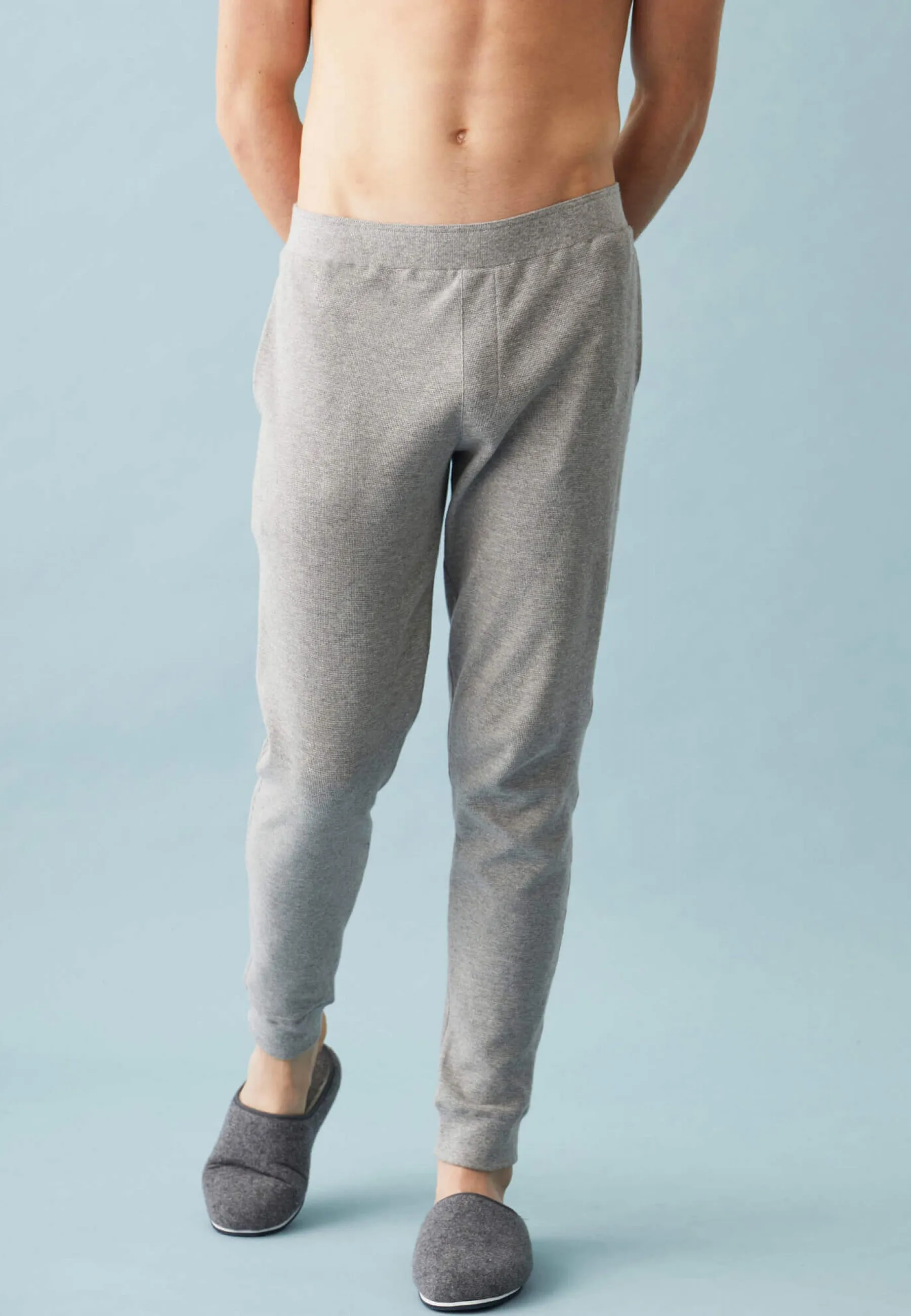 Marc Auguste Gris Chiné - Pantalon De Pyjama En Coton Texturé