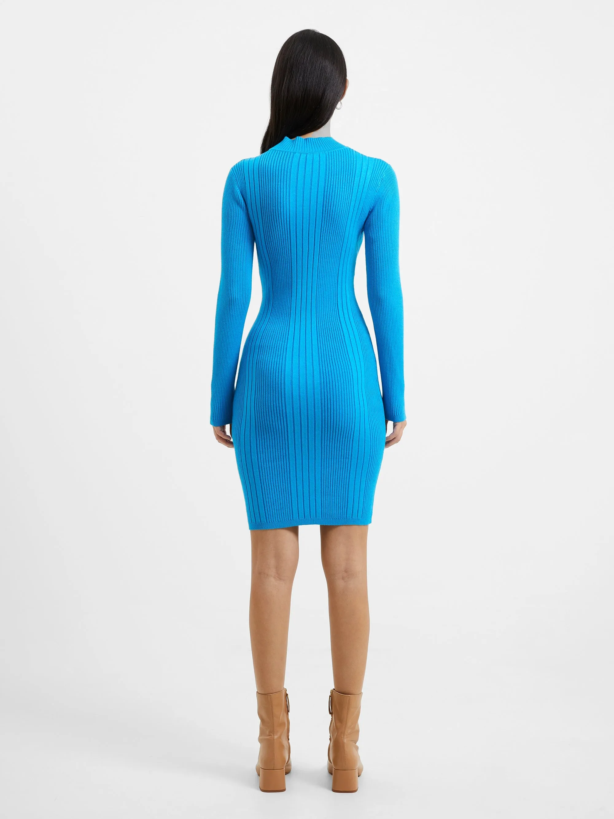 Mari Knit Roll Neck Mini Dress