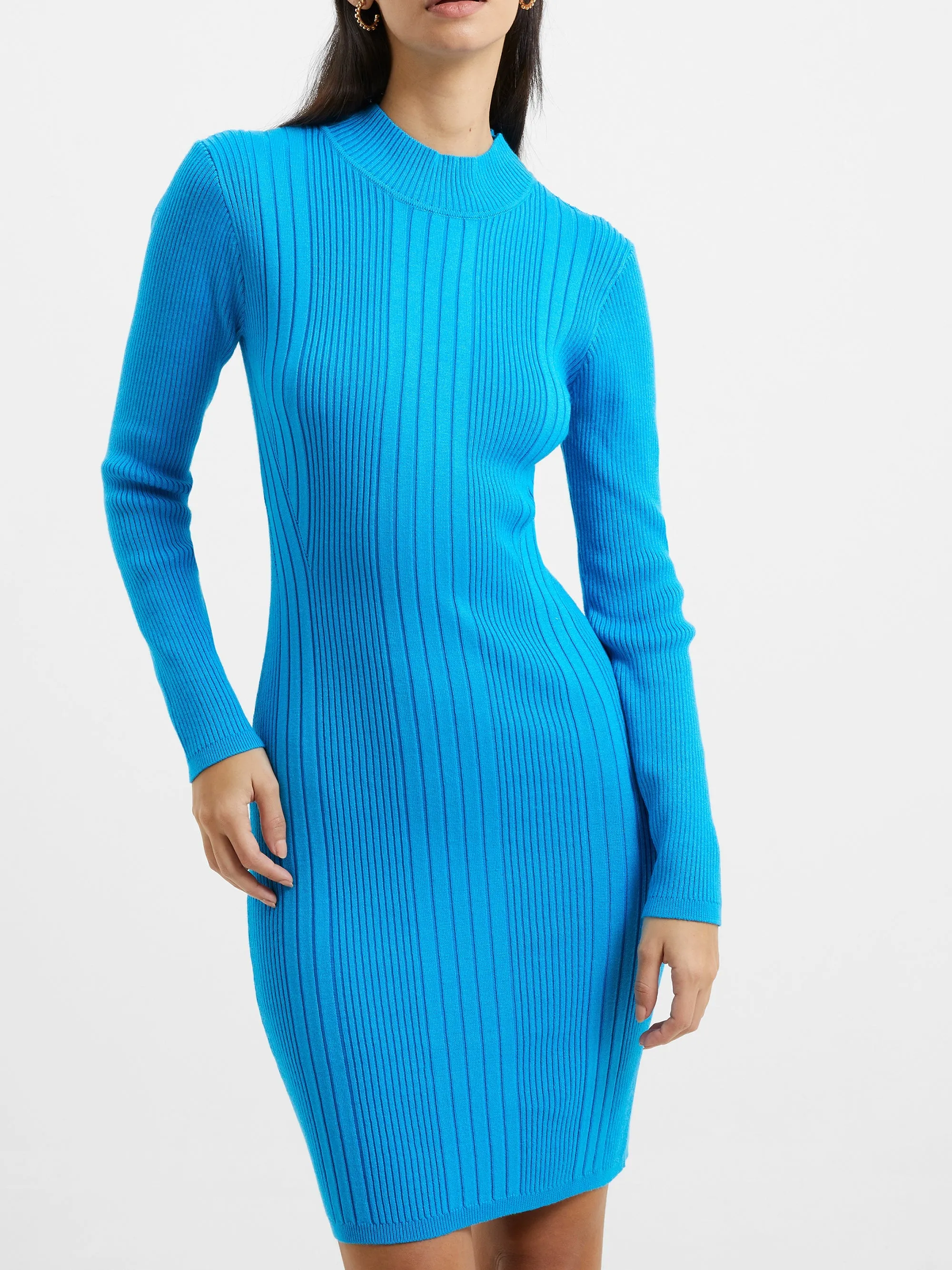 Mari Knit Roll Neck Mini Dress