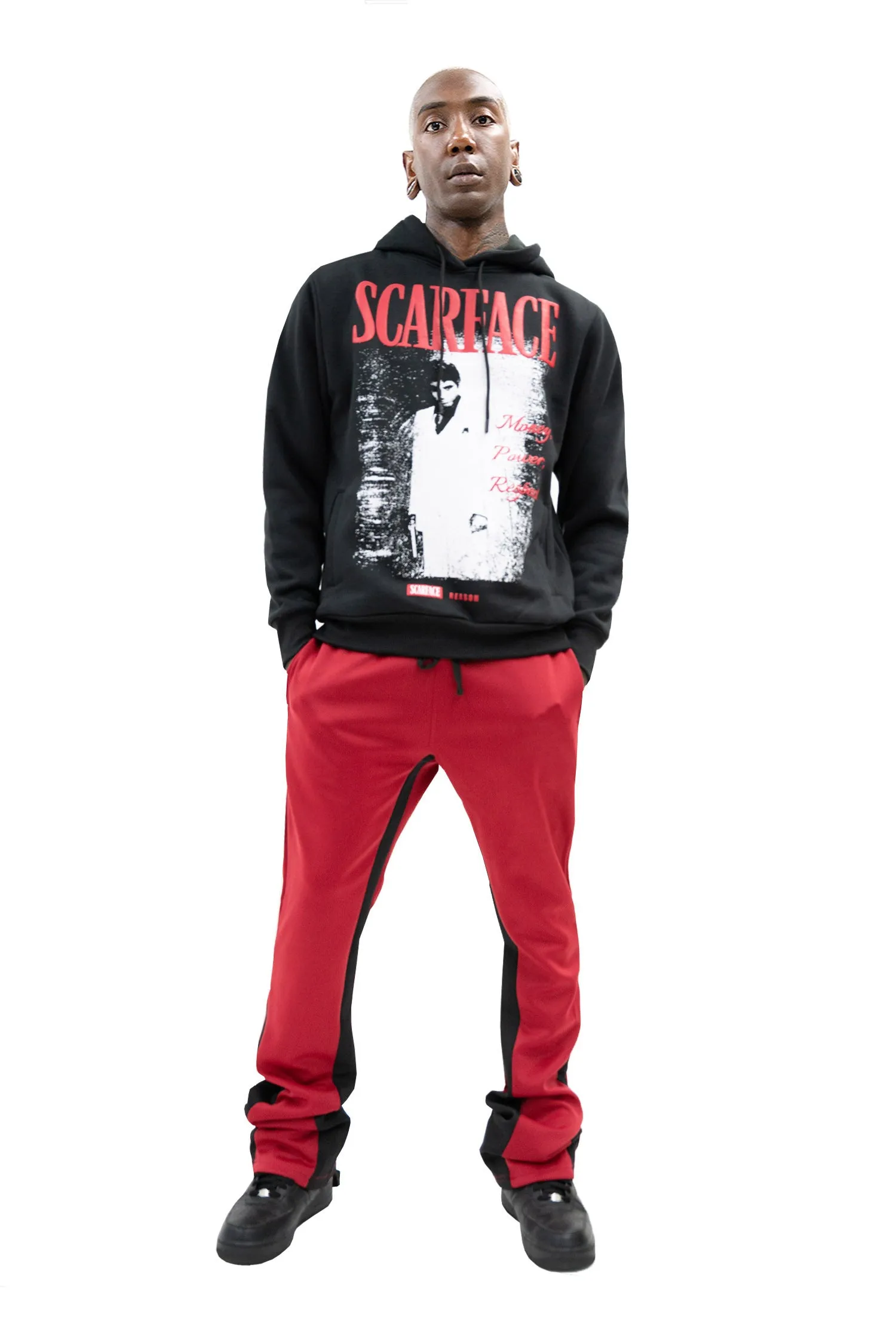 Men's Scarface Money Power Respect Graphic Print Hoodie