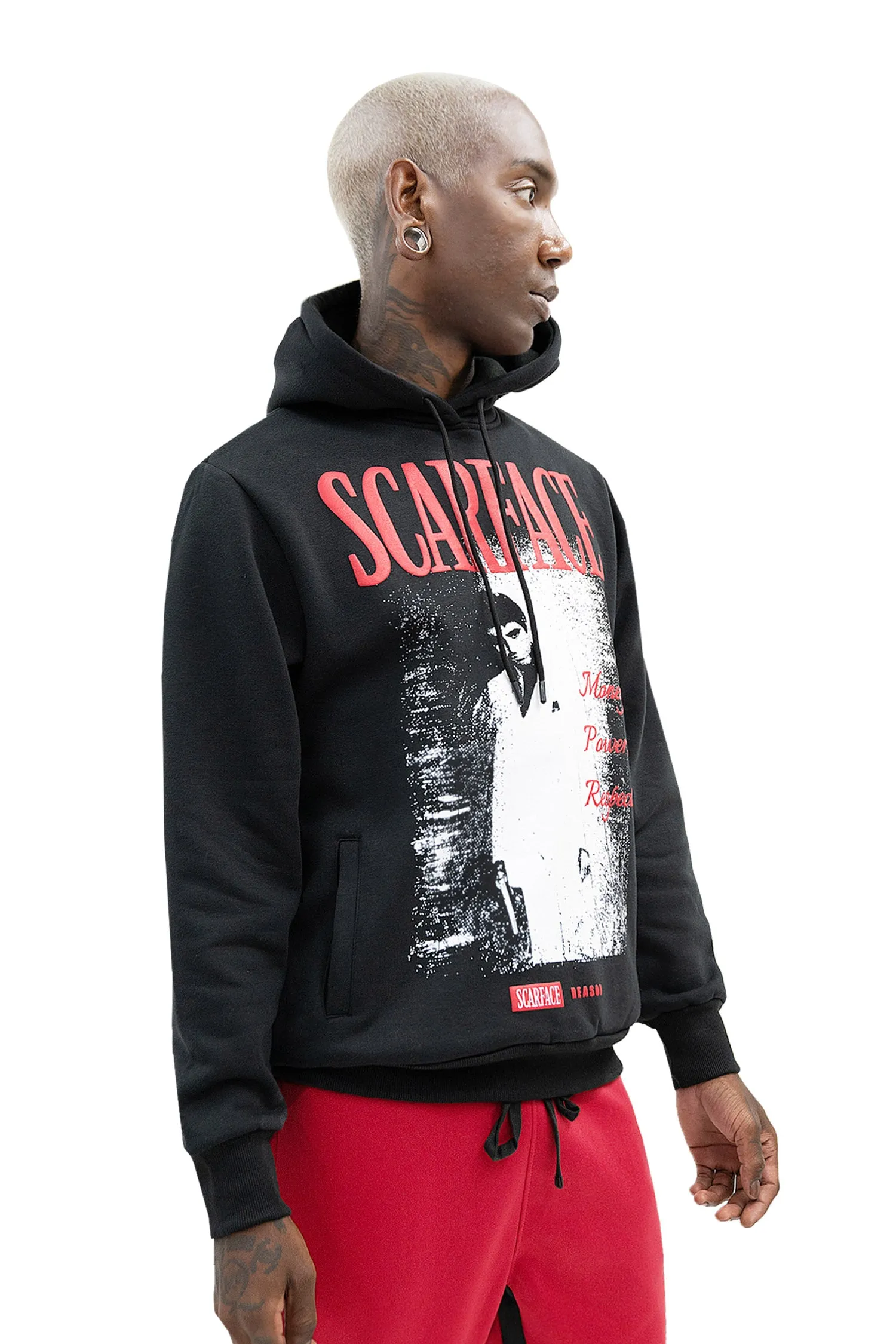 Men's Scarface Money Power Respect Graphic Print Hoodie