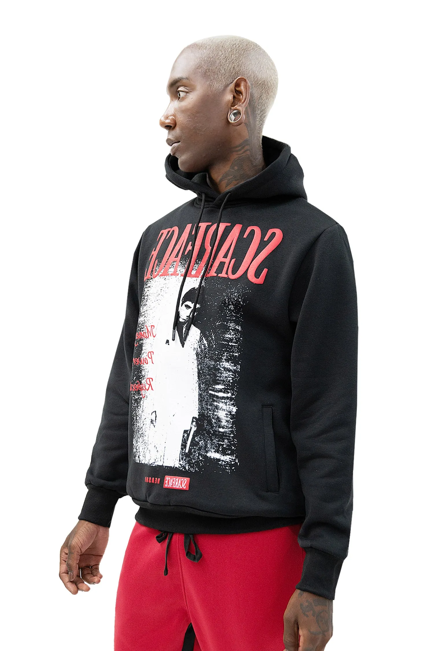Men's Scarface Money Power Respect Graphic Print Hoodie