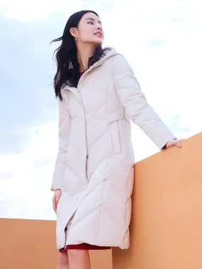 Mid Length Slim Goose Down Coat