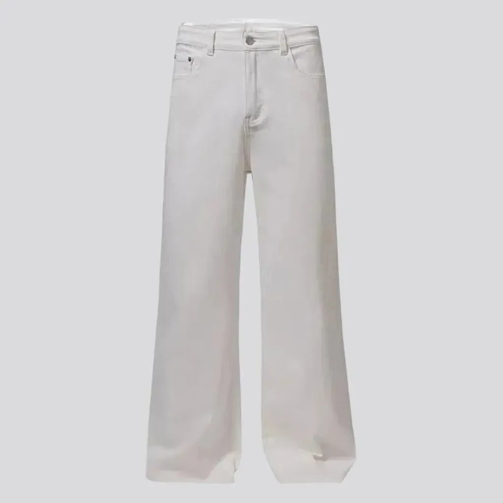 Mid-waist loose men's jeans
