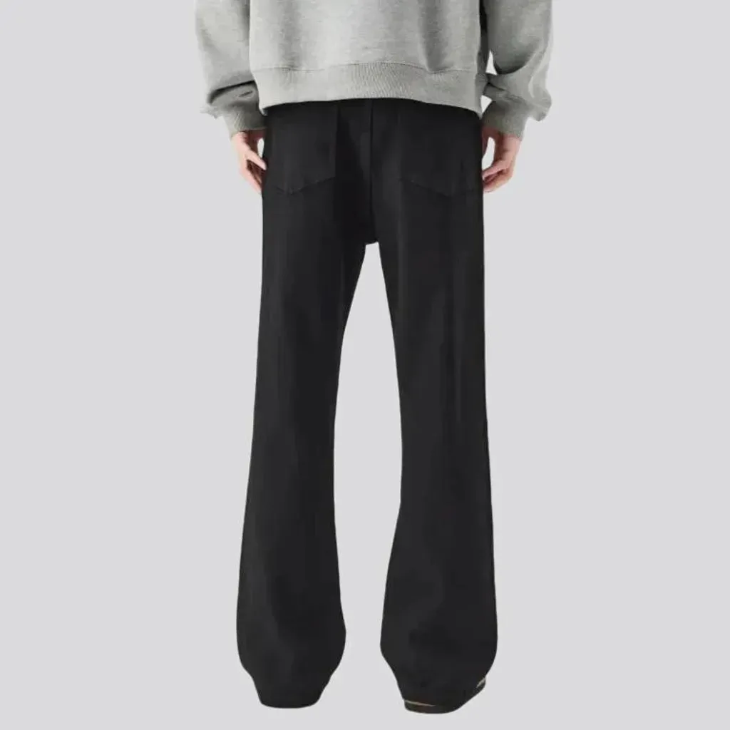 Mid-waist loose men's jeans