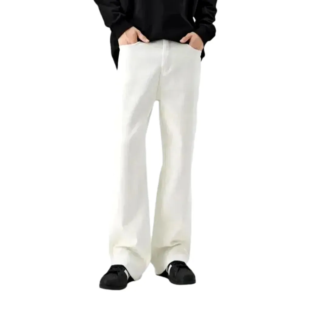 Mid-waist loose men's jeans