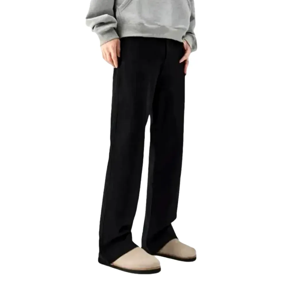 Mid-waist loose men's jeans