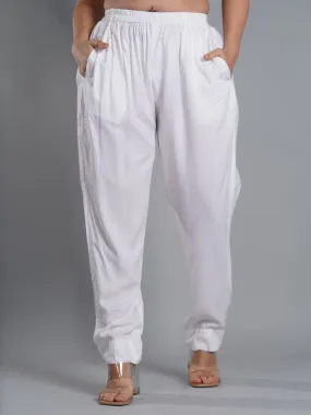 MilkyWhite Rayon Pants