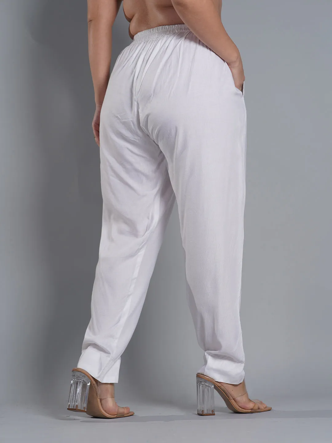 MilkyWhite Rayon Pants
