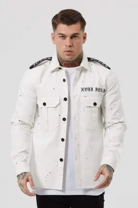 Milli Badge Crystal Men's Overshirt - Off White