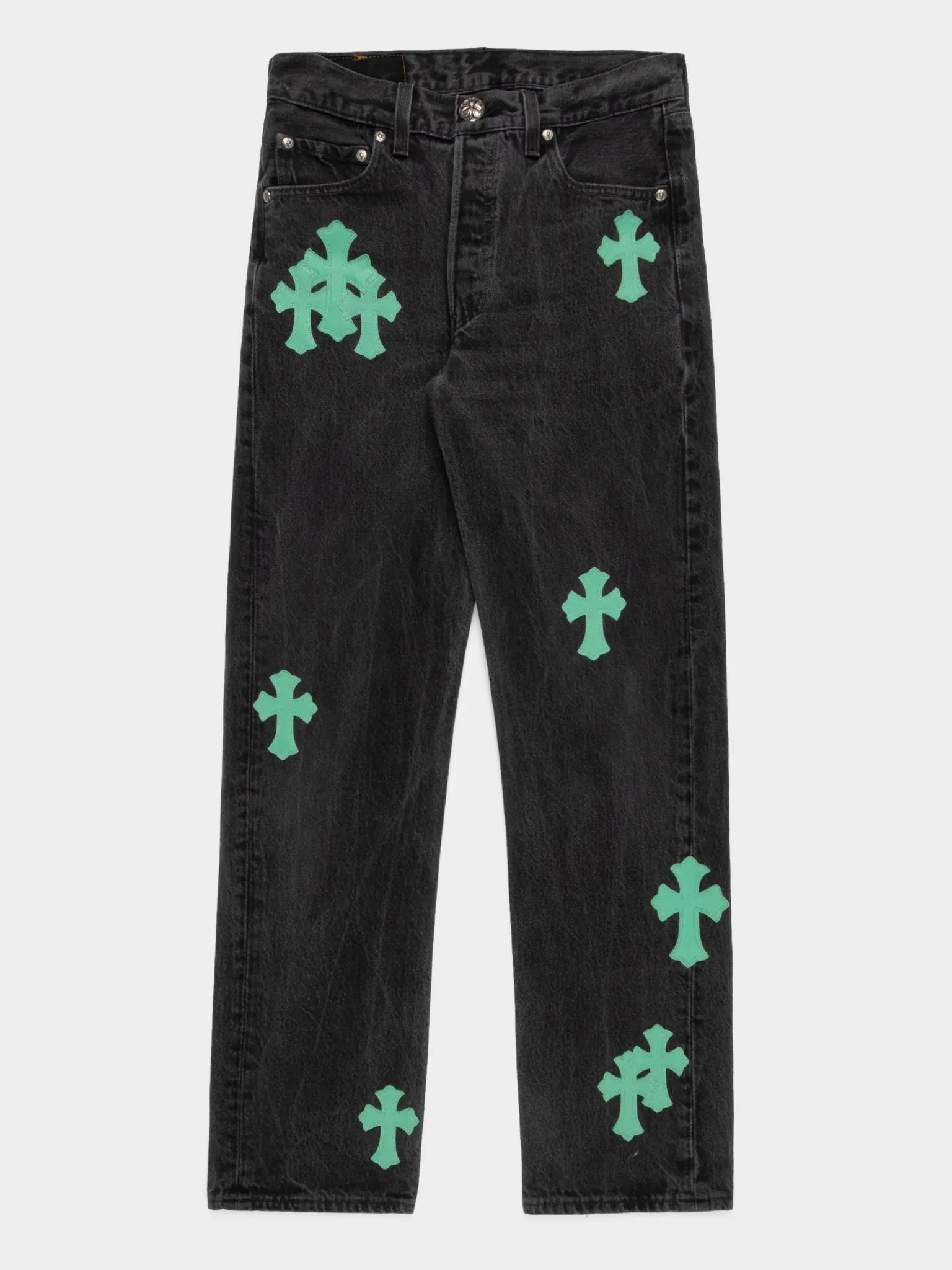 Mint Cross Patched Levis