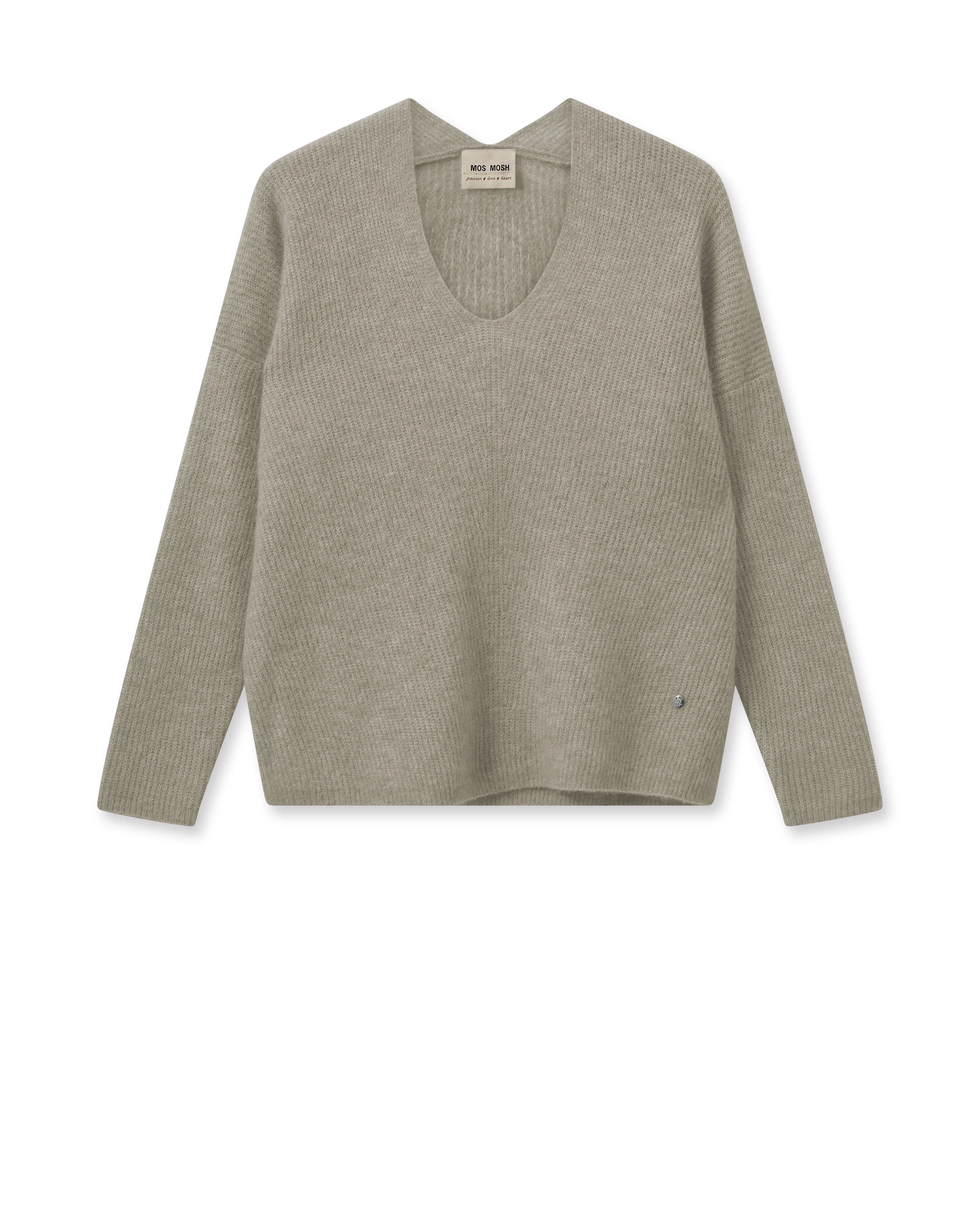 MMThora V Neck Feather Grey