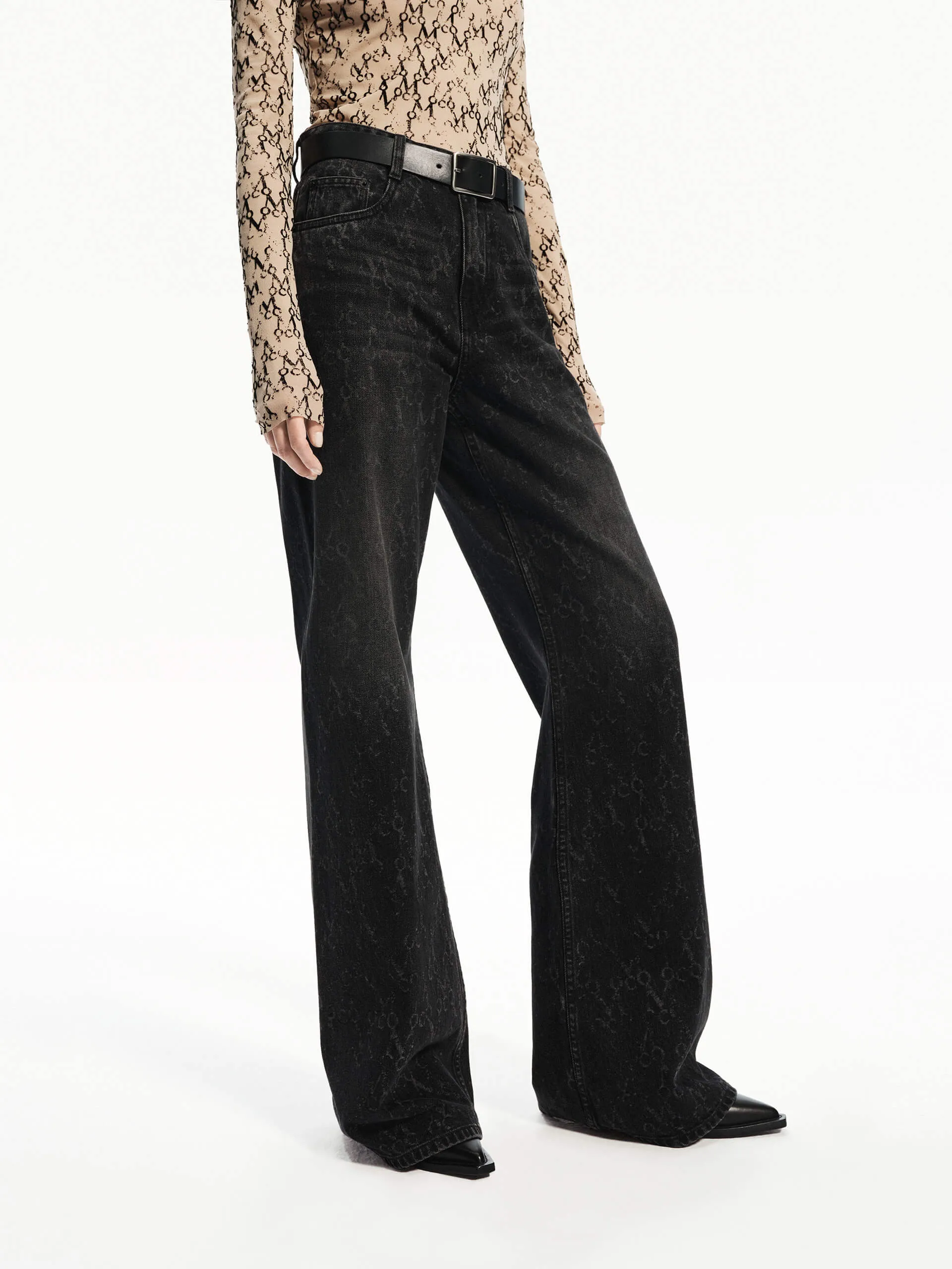 Monogram Flare Jeans
