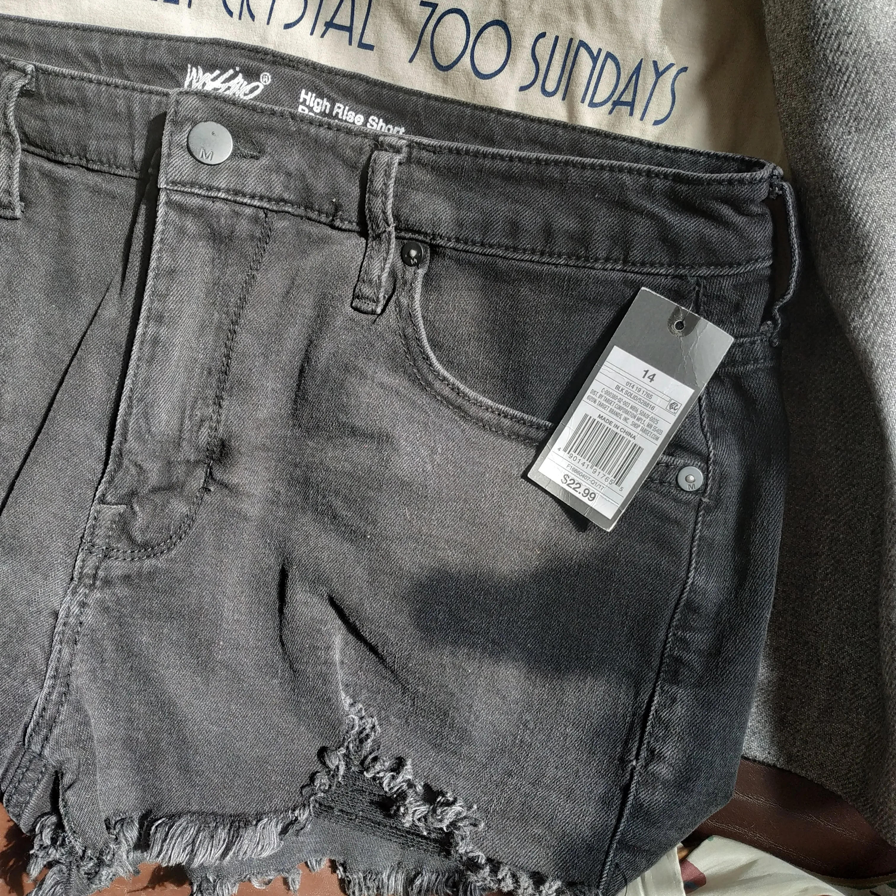 Mossimo High Rise Denim Shorts Size 14