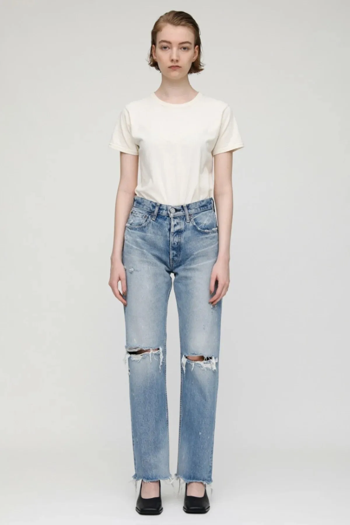 Moussy Denim - MV Odessa Wide Straight in BLU 110