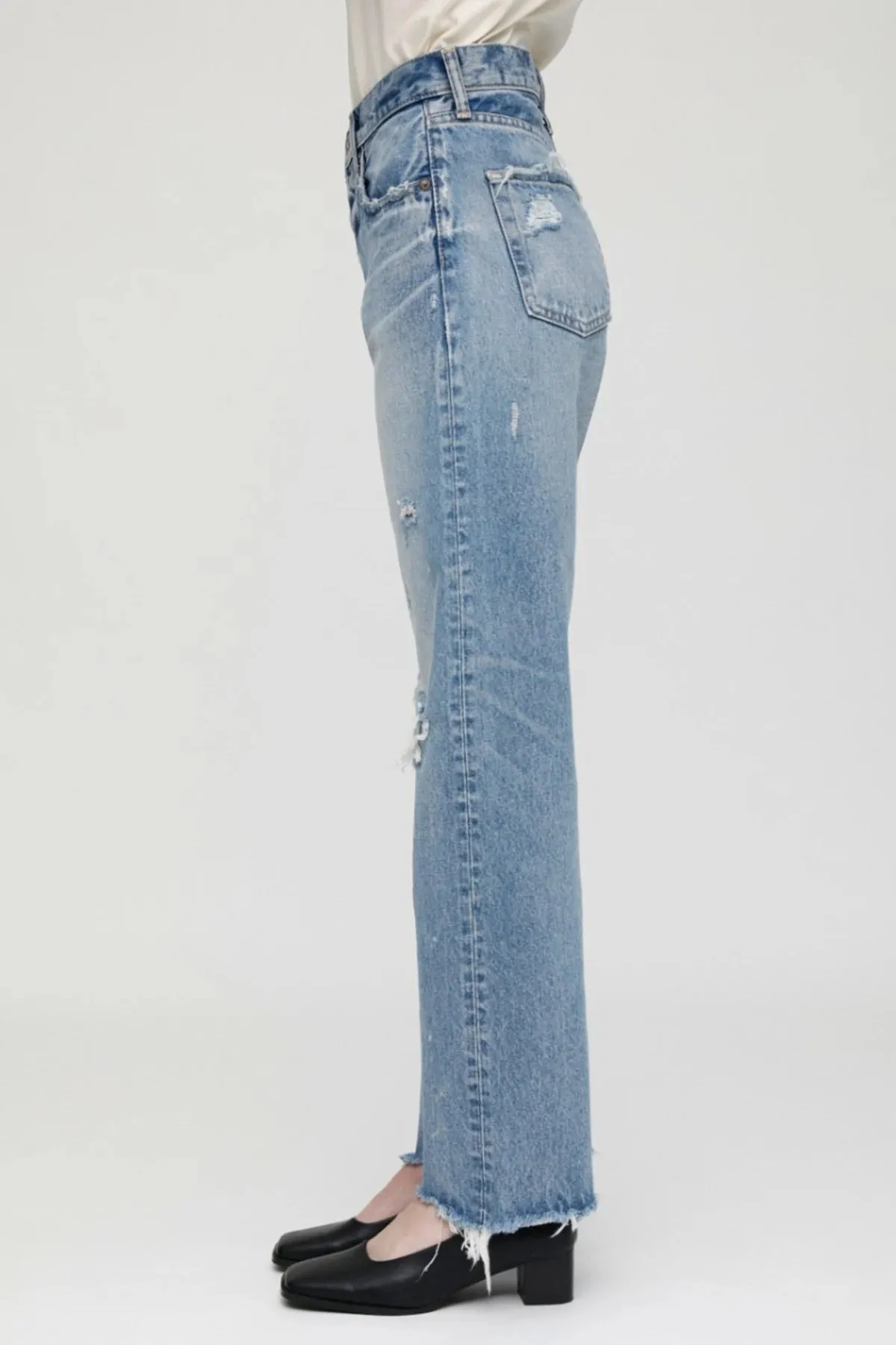 Moussy Denim - MV Odessa Wide Straight in BLU 110