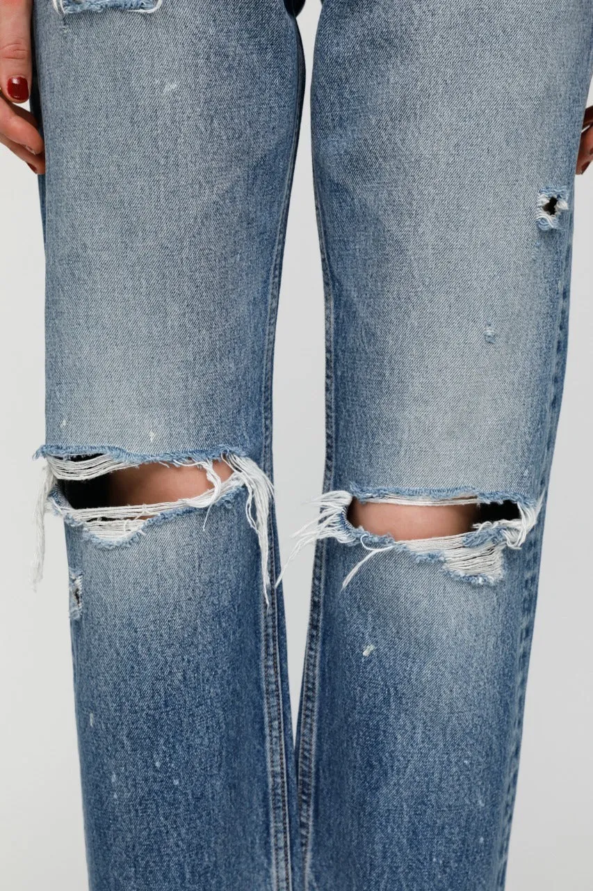 Moussy - MV Odessa Wide Straight in Dark Blue