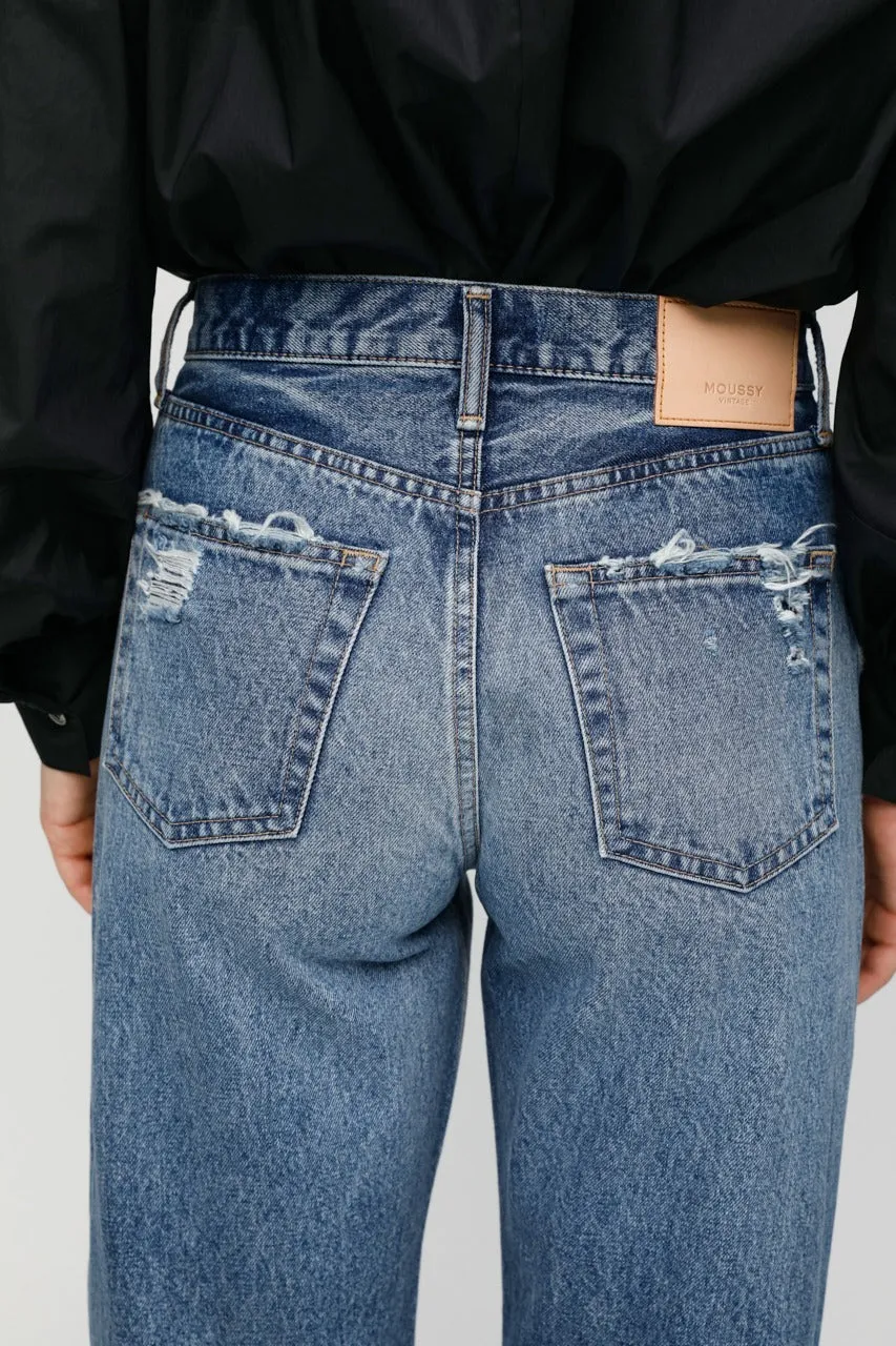 Moussy - MV Odessa Wide Straight in Dark Blue