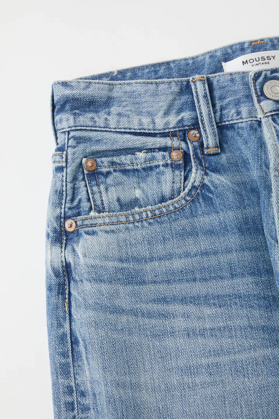 Moussy - MV Olivia Wide Straight in Blue