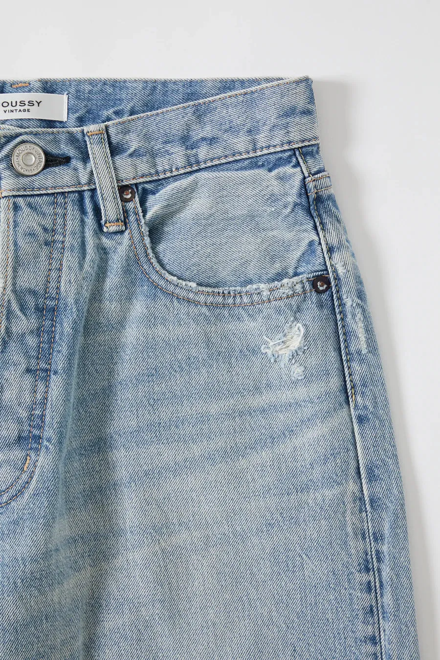 Moussy - Tifton Wide Straight in Light Blue
